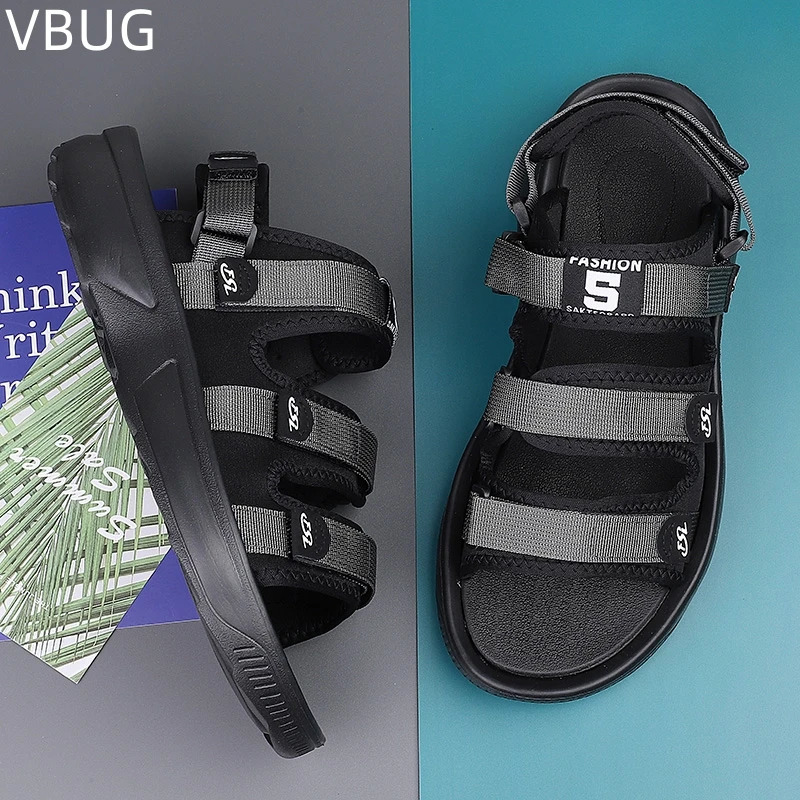 Trendy All match Mens EVA Sandals Thick Bottom Outdoor Lightweight and Comfortable Shoes Trendy All match Breathable Sandals 250317