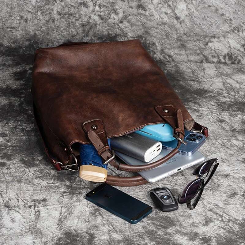 MOTAORA Cowhide Women's Retro Style Leather Shoulder Bag 4 Color Vintage Female Messenger Bags For Phone Cosmetics Umbrella