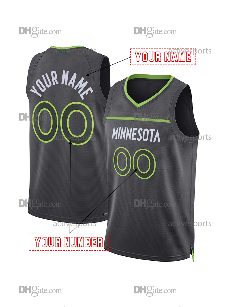 Mens Womens Youth 5 Edwards 11 Reid Basketball Jersey Randle Gobert Clark McDaniels Custom Stitched