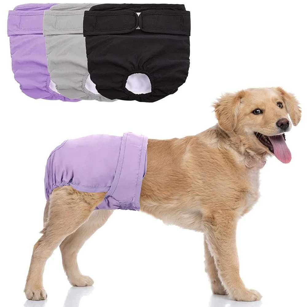Reusable womens dog diapers knitted high absorbency dog diapers adjustable pet underwear suitable for small medium and large girls dogs Y250320