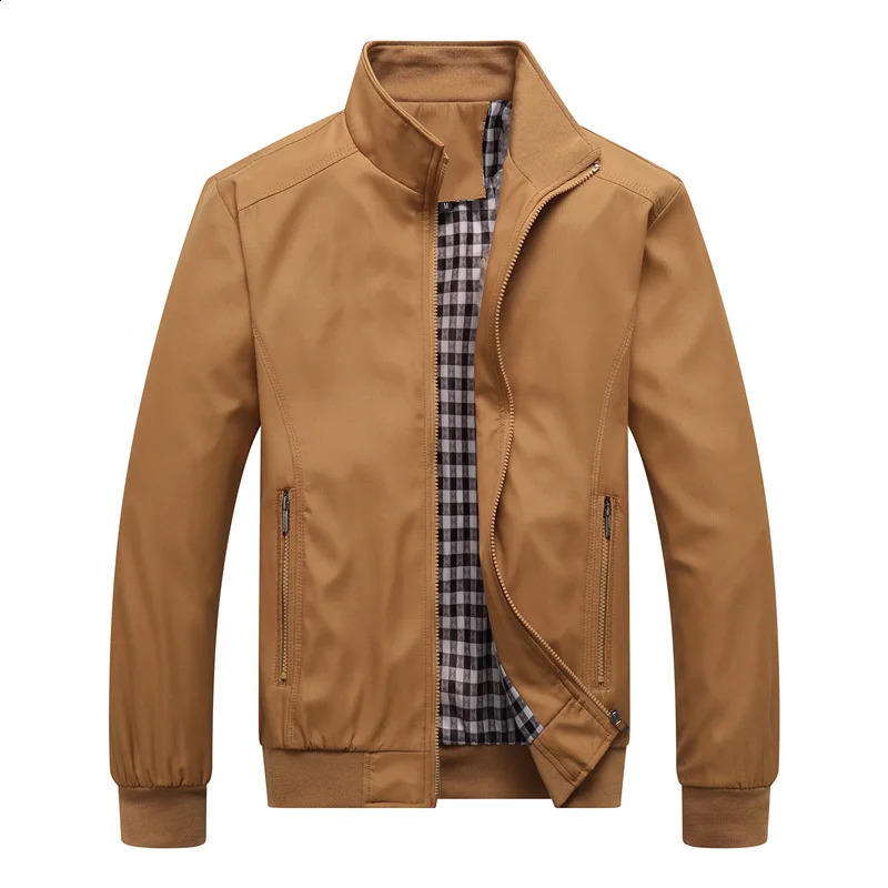 Spring and autumn casual solid fashion ultrathin bomber jacket mens coat arrival baseball M6XL 8XL top 250317