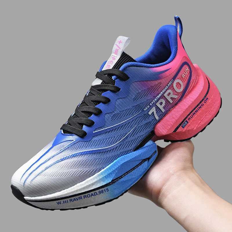 New mens sports shoes warm FL palm carbon board running shoes marathon racing shock-absorbing sports tennis training shoes Y250320