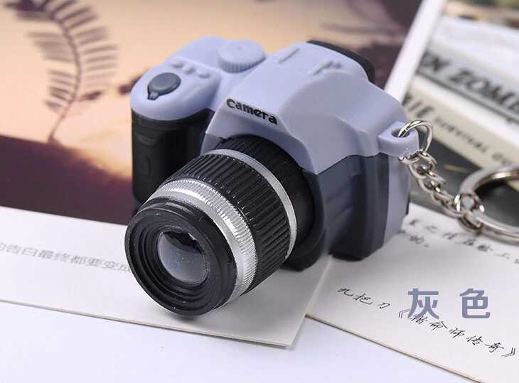 New Mini SLR Model Camera Keychain Car Key Ring LED Flashlight Colorful Key Chain Best Party Gift Jewelry Wholesale 17233XJ250319