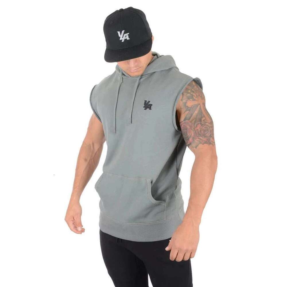 Stringer Fitness Men's Hoodie, Muscle Shirt, Bodybuilding Clothing, Gym Precious Top, Sportswear, Summer, New Brand, 2024