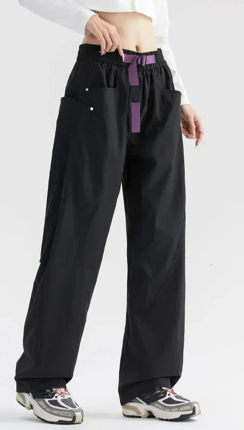 American Hete Assault Women's New Wide-Leg Overalls Outdoor Hiking Waterproof Mountaineering Pants