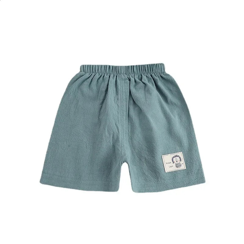 15 Years Kids Summer Shorts Boys Korean Style Cotton and Linen Short Pants Toddler Little Children Cute 250312
