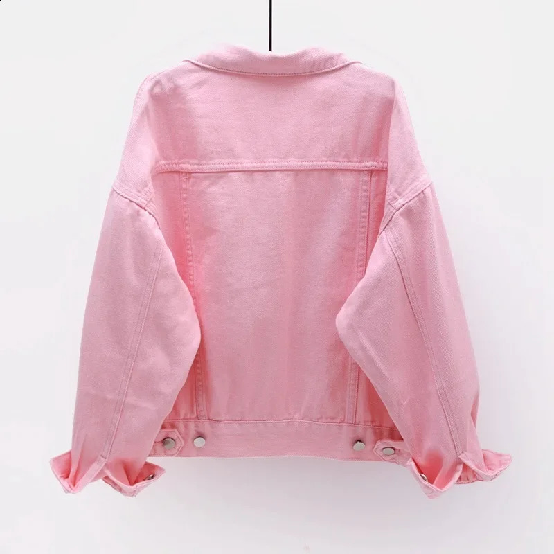 Classic denim jacket womens jeans make boyfriend womens jacket oversized loose jacket womens vest purple white yellow unprinted good product 250317