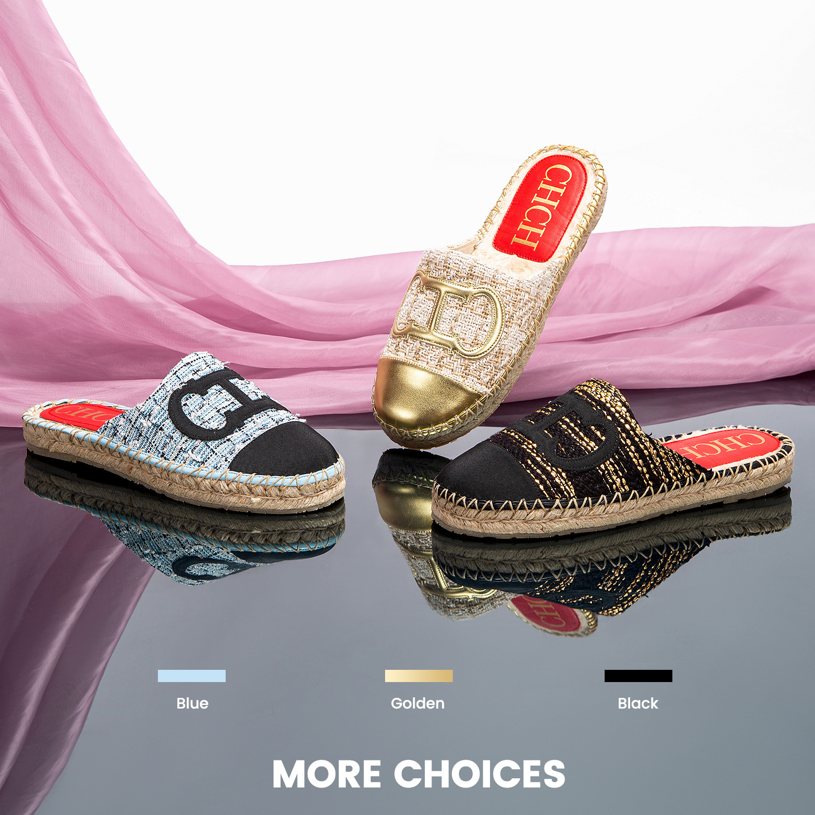 CHCH Baotou Flat Bottomed Small Fragrant Style For Women 2024 New Versatile Lazy Shoes Trend Empty Women's Slippers