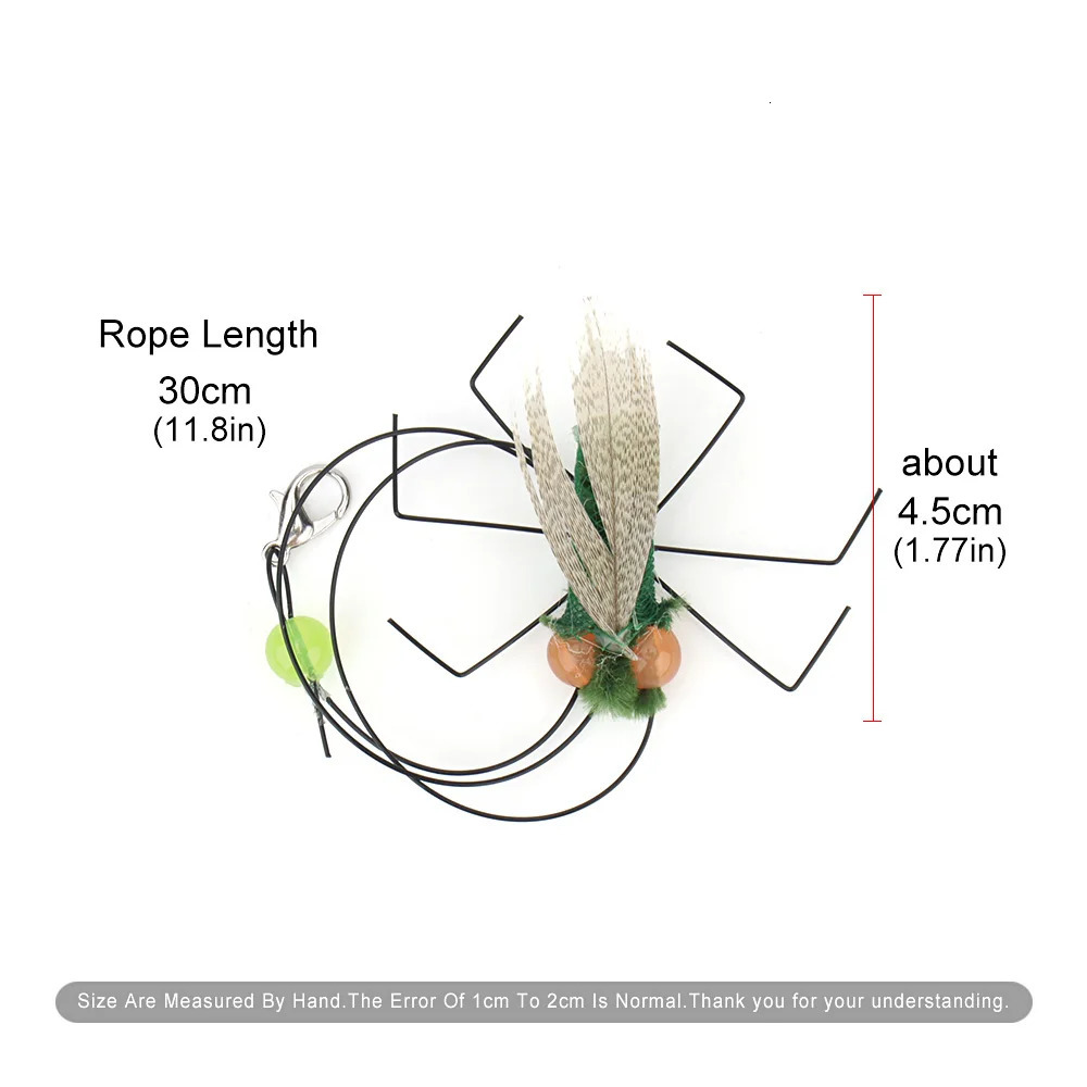 5 simulated flying insects replacement cat teasers toys kitten feathers pet supplies accessories 250320