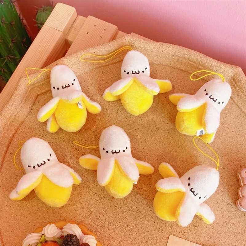 Cartoon Plush Banana Keychain Banana Pendant Doll Keychain Bag Car Keychain GiftXJ250319