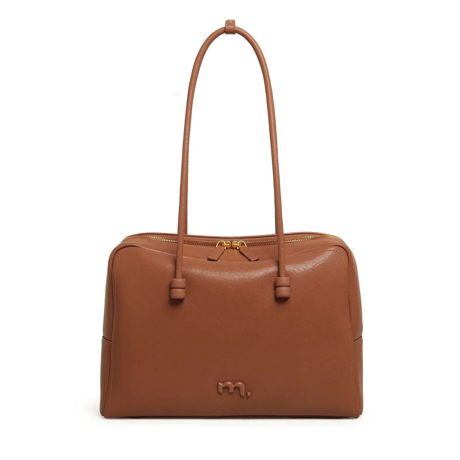 ITAMOOD Advanced Large-Capacity Retro Boston Fashion Commuting Simple Bowg Bag Leather Shoulder Handbag Valentine's Gift