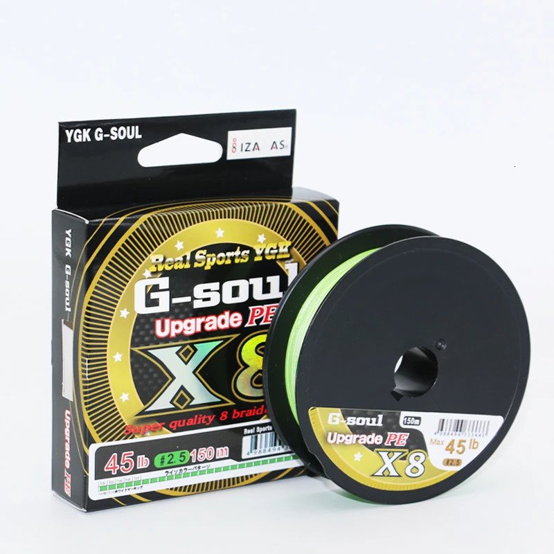 YGKPE G SOUL X8 BRAID Upgrade Braid Fishing Line Super Strong 8 Strands Multifilament PE line 150M 200M Made In Japan 14LB-60LB 250320