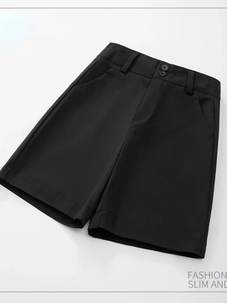 Womens Summer Shorts High Waisted Loose Solid Shorts for Women Casual Cotton Linen Fashion Orange Female Shorts 250320