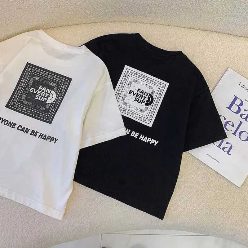 Cool Kids Boy Casual Tops English Word Print Trendy Childrens T-shirt Short Sleeve European And American Style Toddler TeesT250320