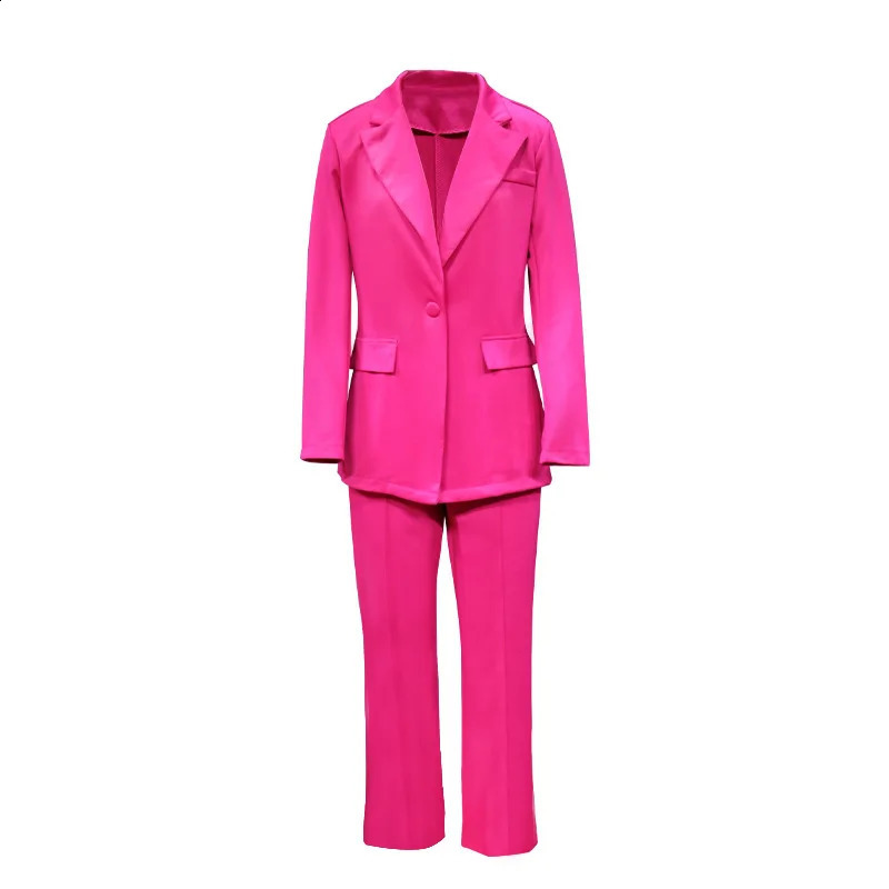 BAMBOOBOY Autumn Causal Slim Sexy Blazer Long Pants Two 2 Piece Sets Outfits for Women Classic Office Lady Work Street Outfit 250319