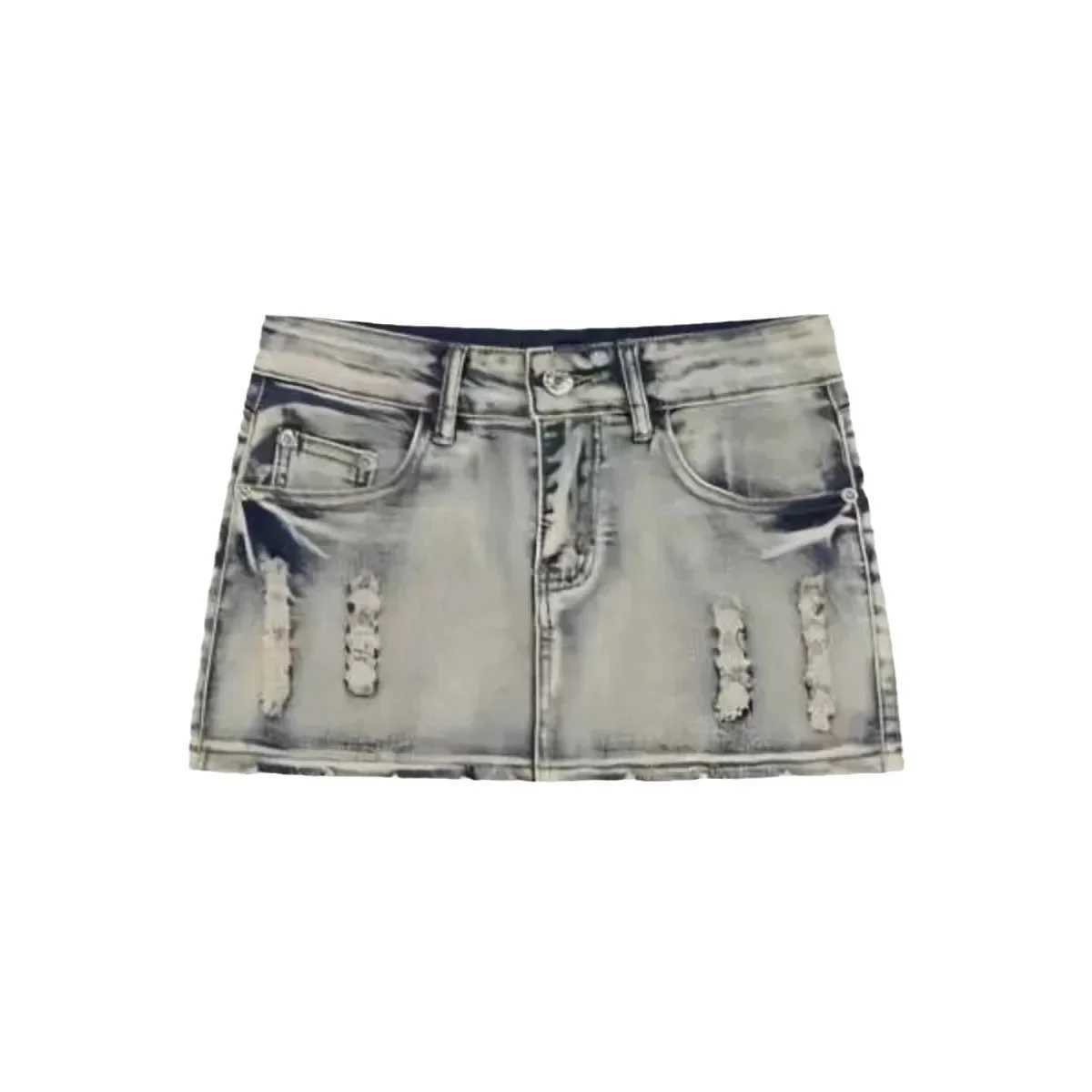 Sexy Low Waist Denim Womens Mini Dress Summer Ultra Short Mini Dress Elastic Tight Hip Coverage Anti Exposure SkiingXJ250320