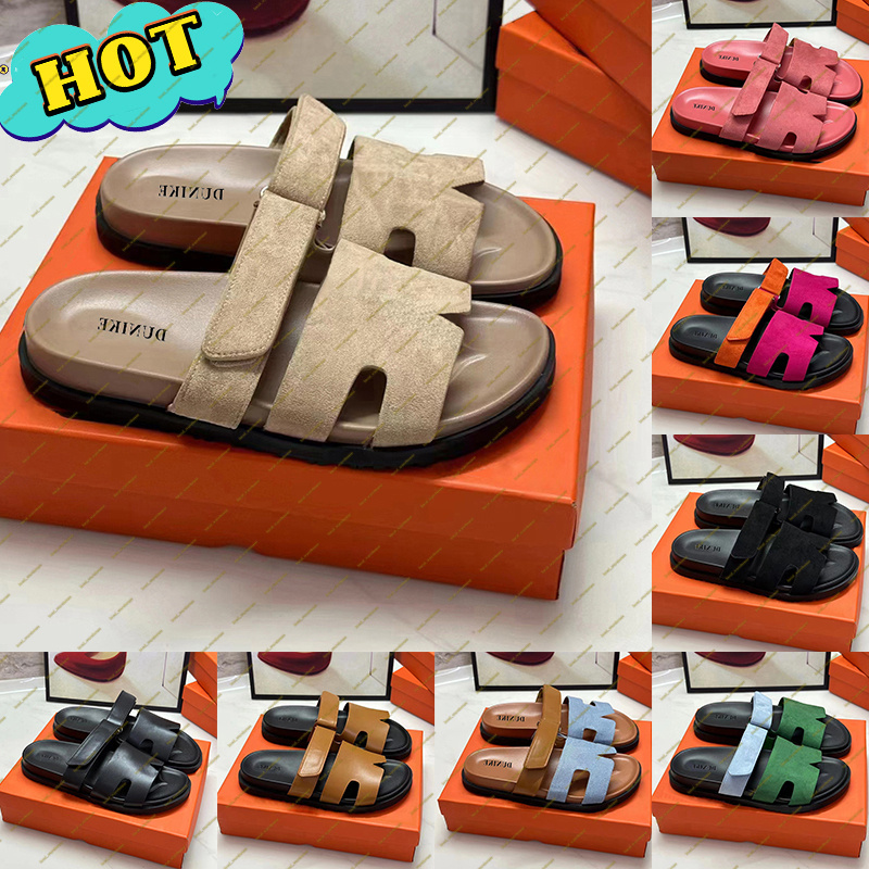 Designer Sandals women slides slippers sandal leather slide slipper Suede Luxury sliders men womens shoes platform slide Summer flat beach sandal size 35-42