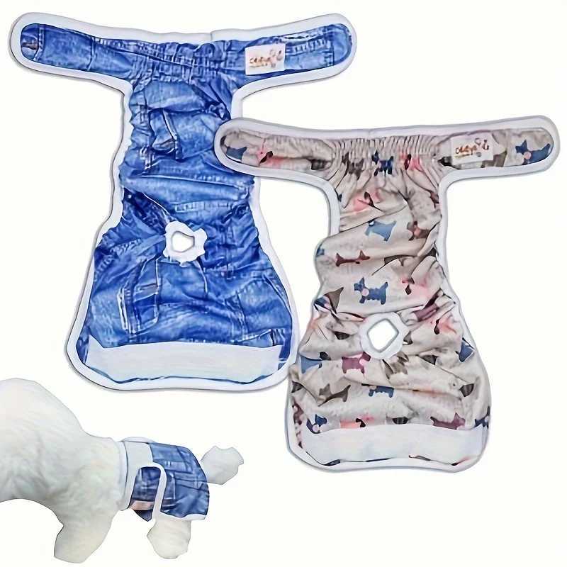3pc dog diaper reusable womens diaper washable packaged diaper clothing cosplay puppy diaper Y250320
