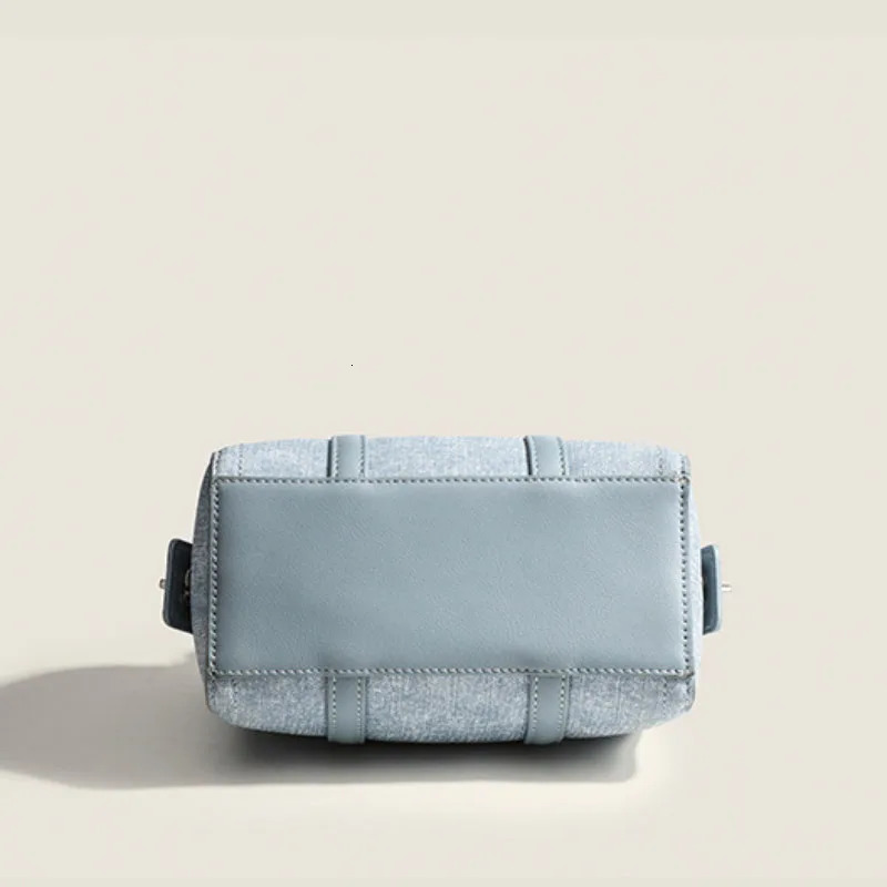 Fashionable retro denim blue pillow bag womens selling item fashionable cross body bag student commuting bag 250318