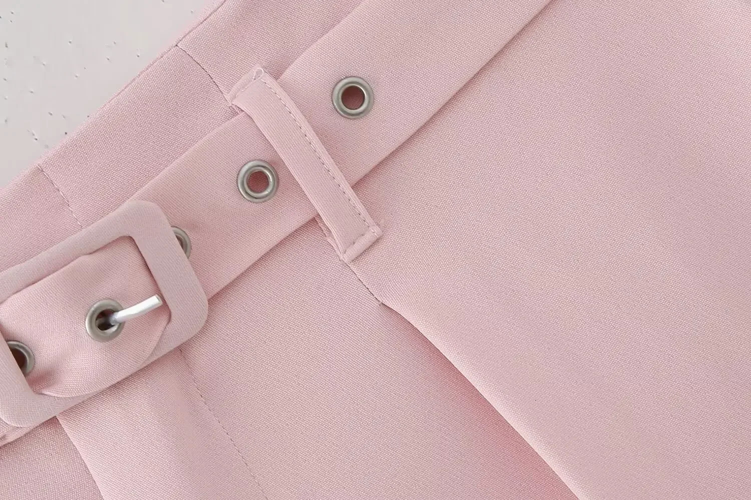 Spring Elegant Womens Pink Y2K Short Jacket Metal Flower Button Long Sleeve Set Collar Top 250314