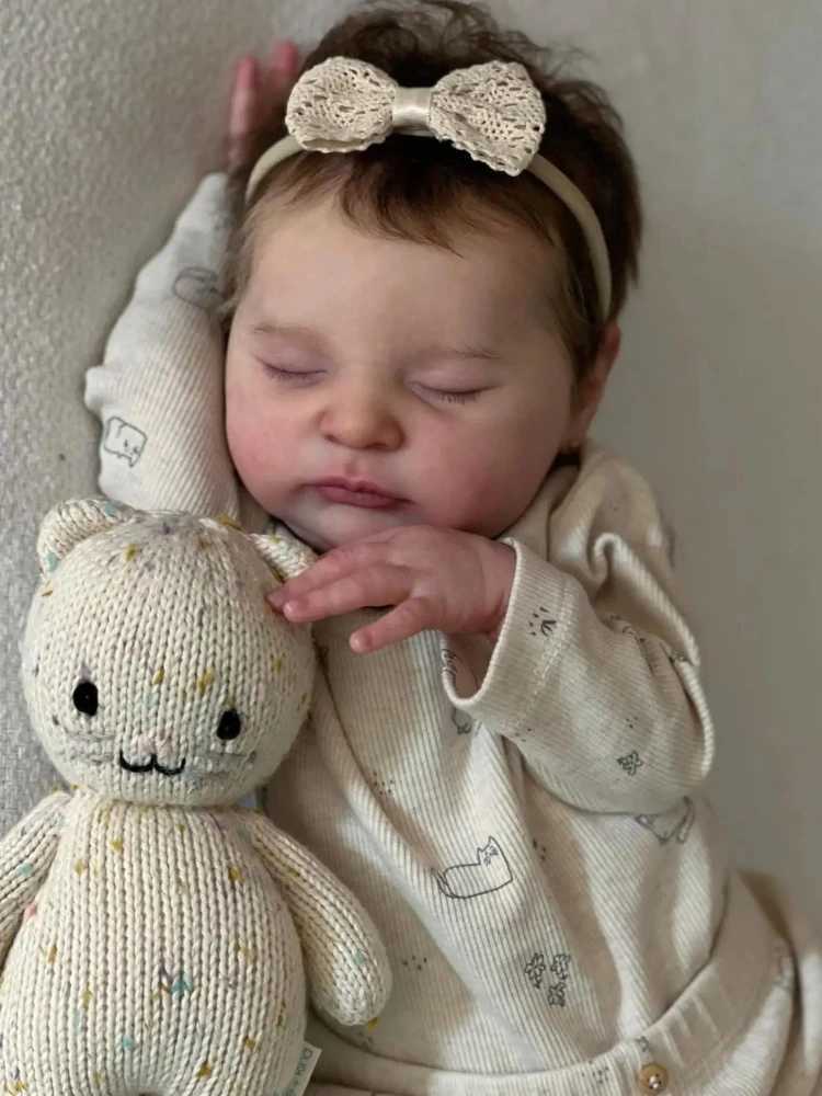 50 CM Soft Silicone Sleeping Reborn Baby Doll Toy For Girl 20 Inch 3D Skin With Visible Veins Like Real Kid for girl birthday Gift W250320