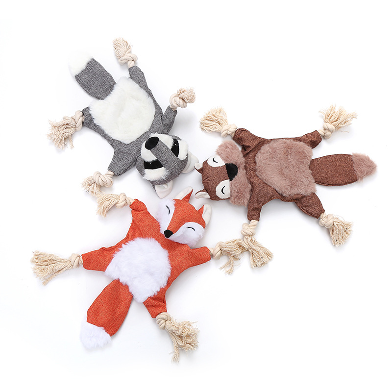Sounding Plush Cleaning Tooth Training Interactive Fun For Dog Play Pet Supplies Dog Accessories Bone Molar Chew Cute Chew Toy