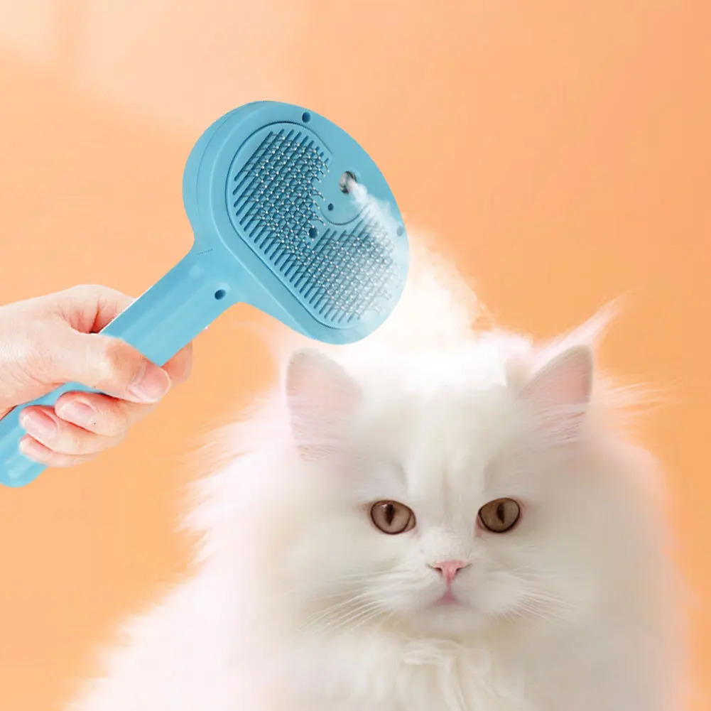 Cat Steam Brush Hair Remover MultiFunction Shedding Comb Floating Dematting for Small Large Pets 250318