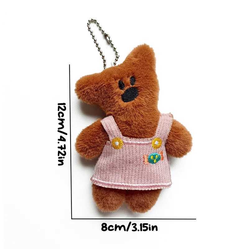 Cartoon Bear Plush Toy Cute Bear Filled Doll Keychain Pendant Plush Doll Couple Bag Charm Childrens GiftXJ250319