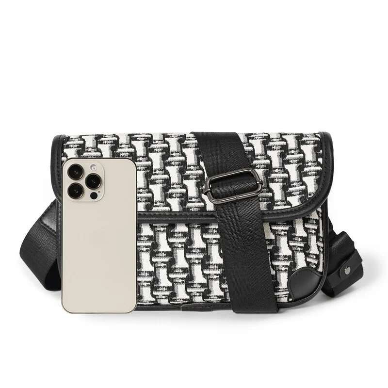 Fashion Jacquard Canvas Messenger Flap Crossbody Bags Brand Designer Shoulder For Men Handbags Male Crossbosy Bag