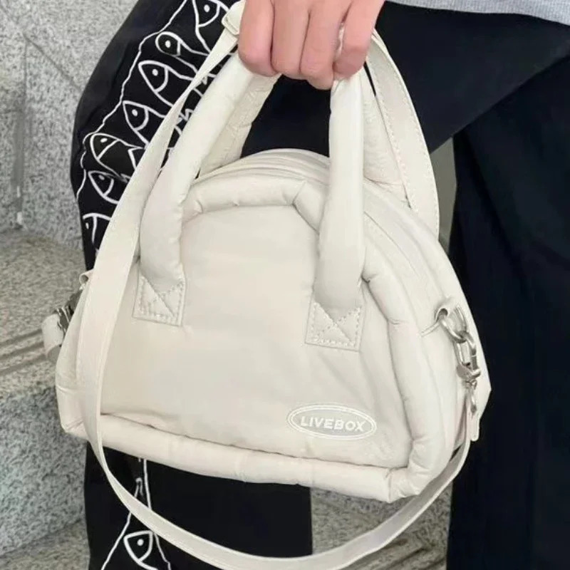 Xiuya Sweet Cute Handbags for Women Fluffy Soft Clouds Casual Crossbody Bag Harajuku Style Summer Fashion Shoulder Bag 250314