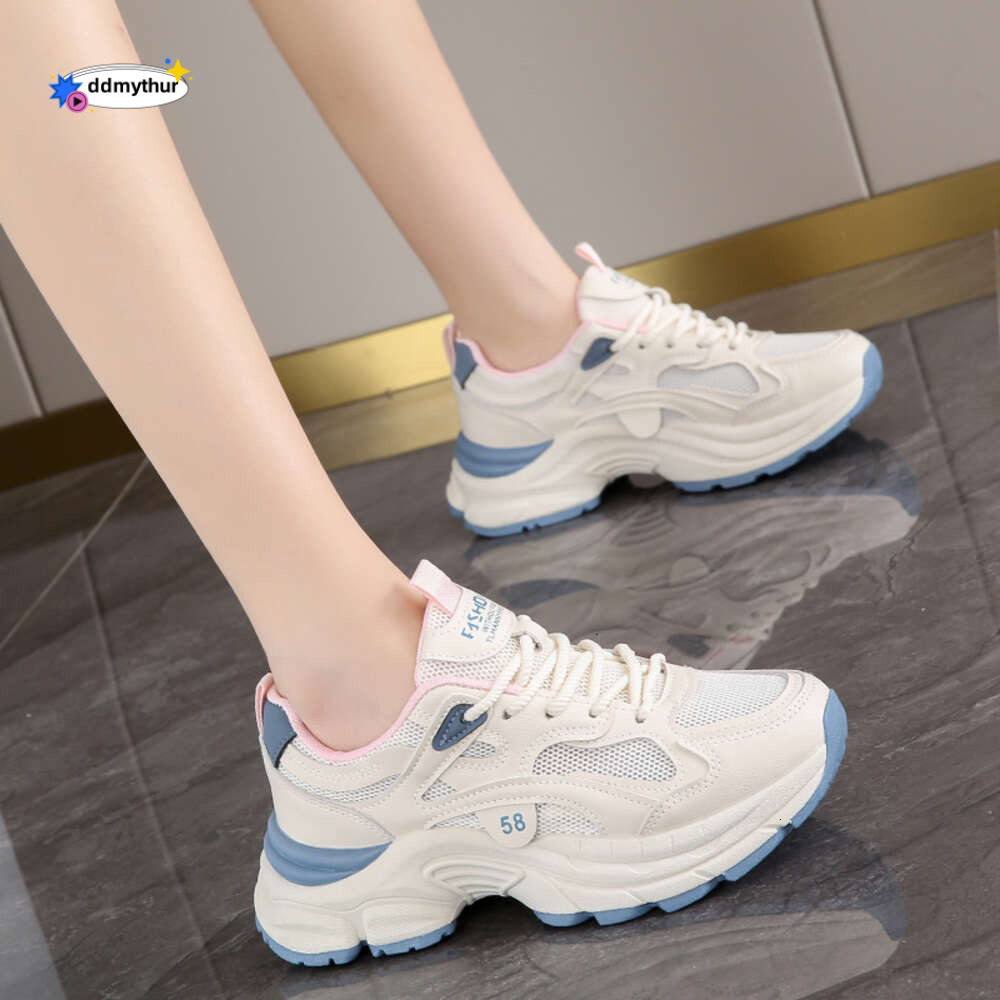 CRLAYDK Fashion Women's Chunky Sneakers Lace Up Platform Mesh Walking Shoes Casual Comfort Height Increase Sports Tennis ddmythur