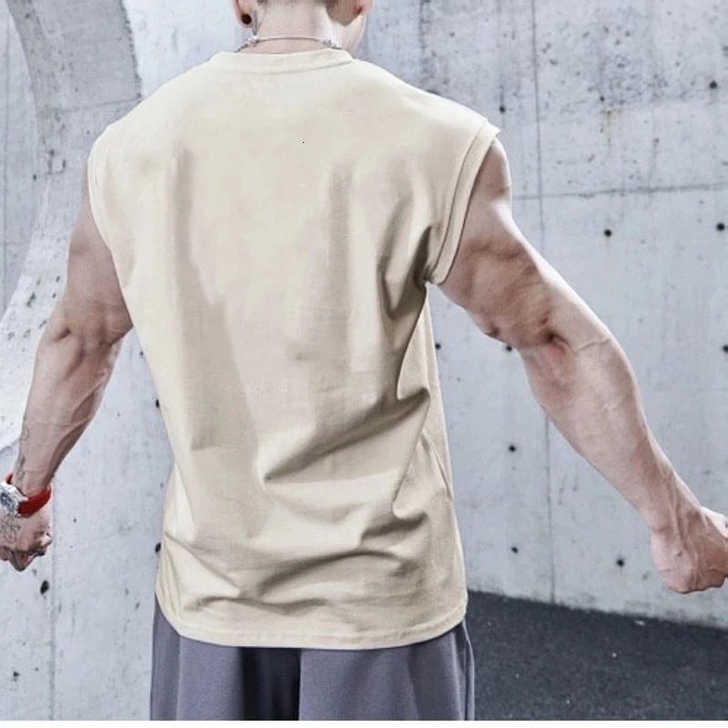 Bodybuilding Sports Tank Tops Men Gyms Fitness Workout Sleeveless Shirt Male Summer Loose Undershirt Running men Vest 250320