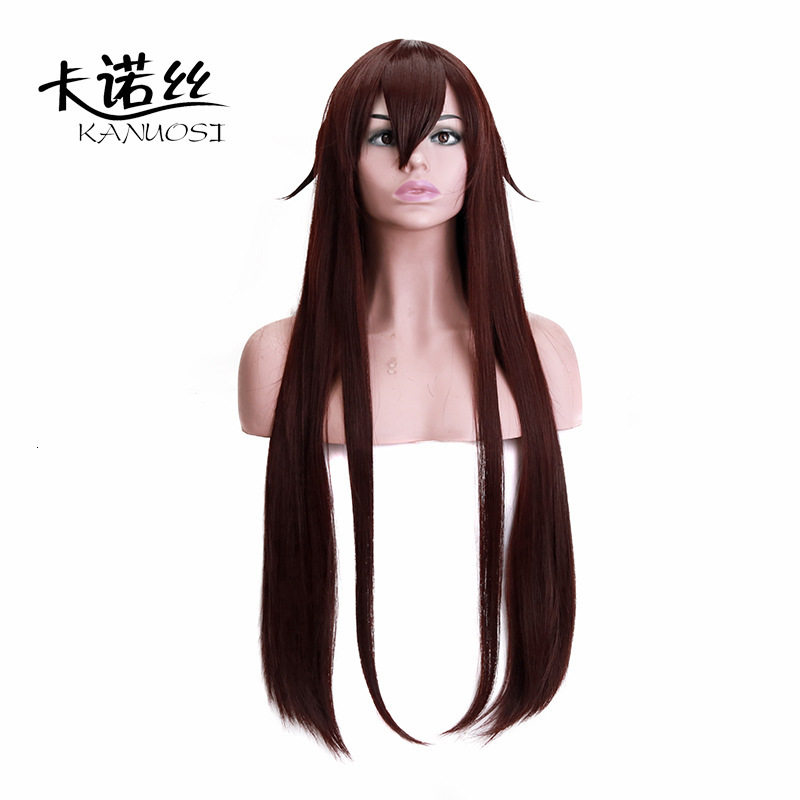 Genshin Impact Amber Cos Wig False Hair Westerly Cavalry Captain Straight Sideburns Inverted Dark Brown