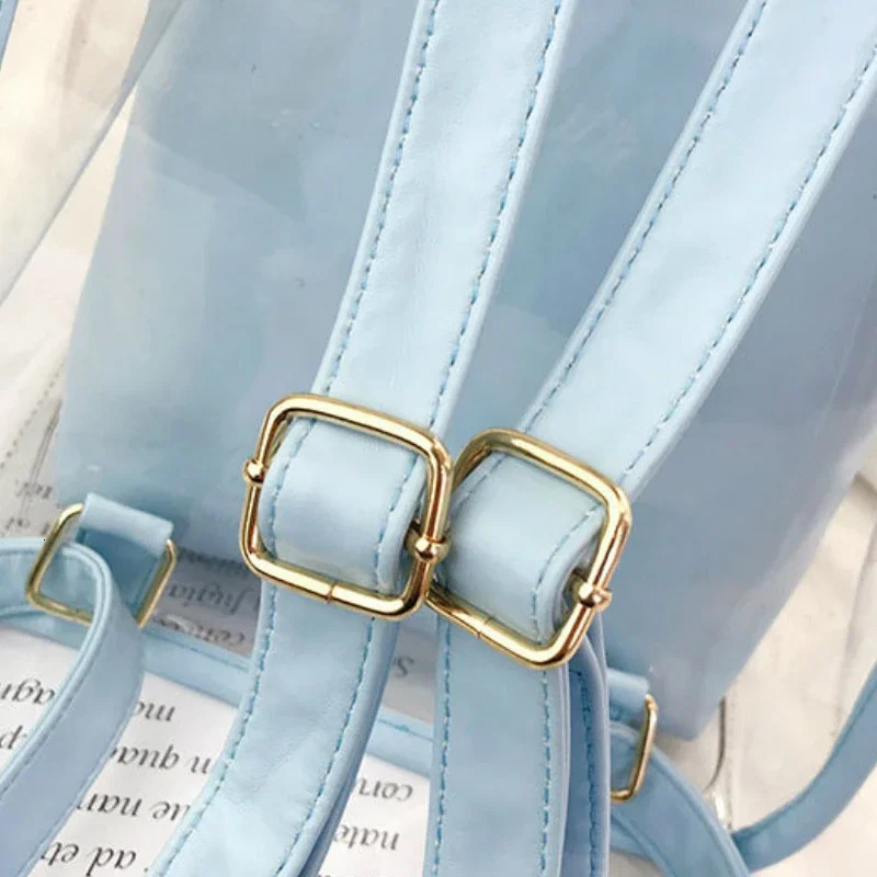 Mini Fashion Women Backpack PVC er Girl Clear Transparent Bag Jelly Travel Backpack for Lady Female Shoulder Bags 250314