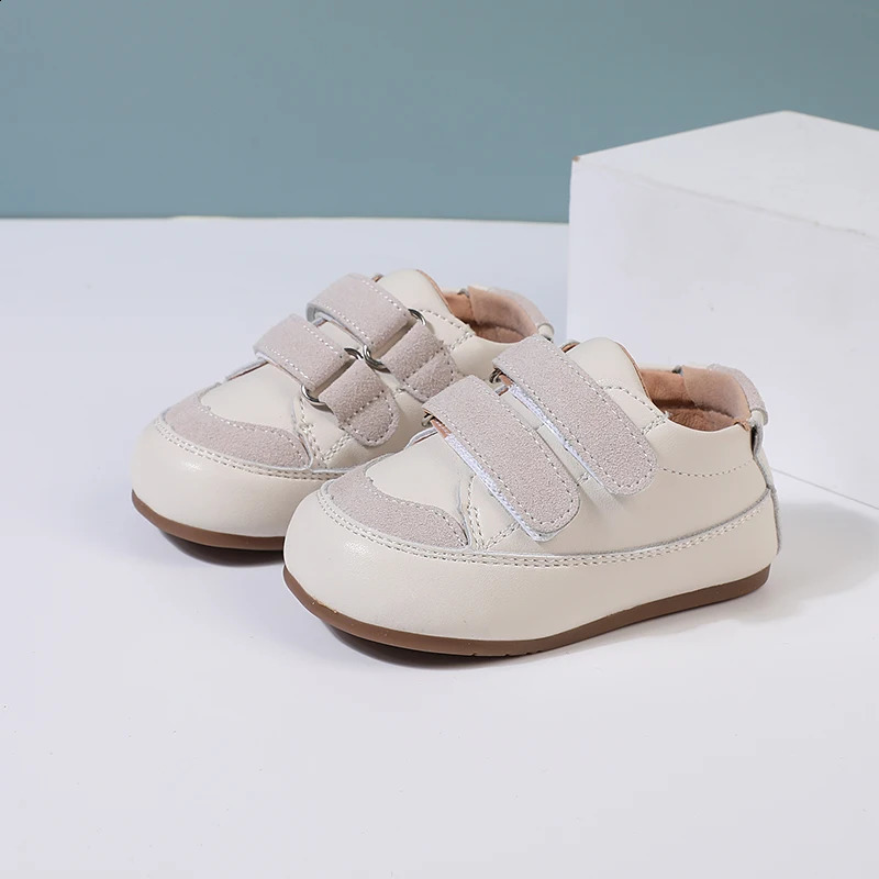 0-5 Years Baby Shoes For Boy Leather Toddler Children Barefoot Shoes Soft Sole Outdoor Kids Tennis Fashion Girls Sneakers 250319