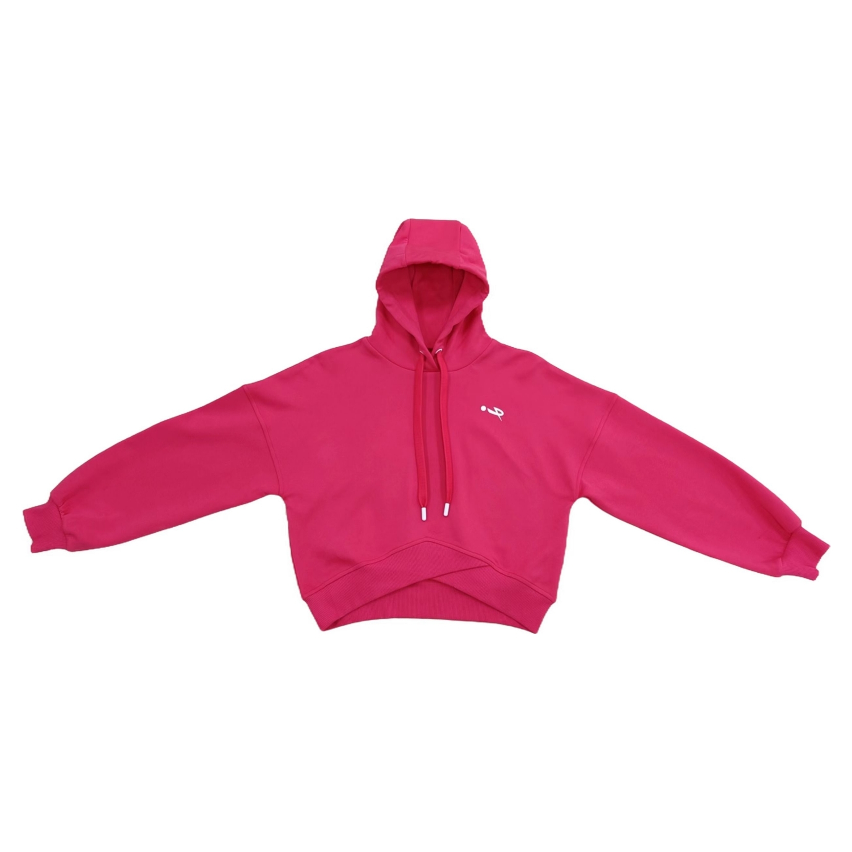 Women's Pink Sports Hoodie Activewear Drawstring Hooded Top Casual Loose Fit Athleisure Clothes Outdoor Running Sweatshirt with X-ribbed Hem