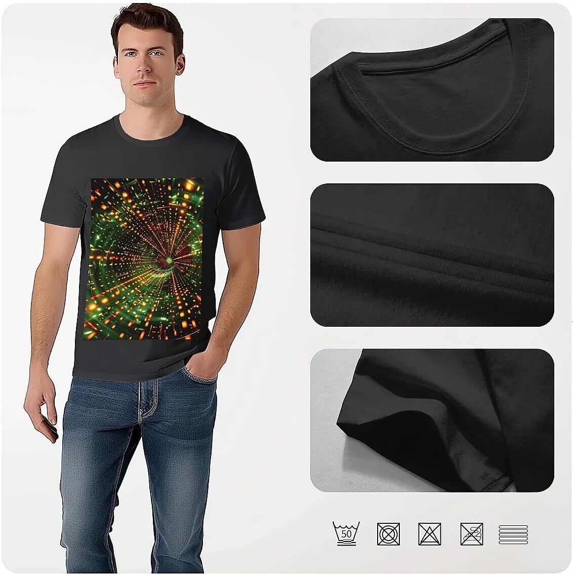 T shirt for Mens Mens Novelty T-Shirts Graphic 2D Print Summer Short Sleeve Abstract Shirts Tshirt Graphic Tee Casual Tops Clothes