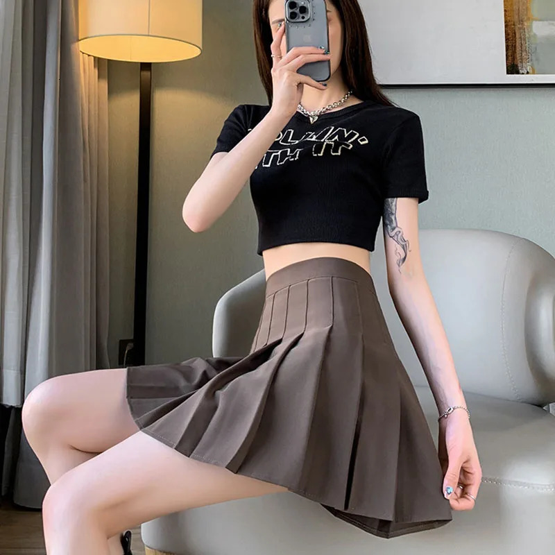 Preppy Style Pleated Skirt Women 2025 Summer Japanese Style High Waisted Mini Skirts Woman Solid School Uniform Y2k Jk Skirts 250320