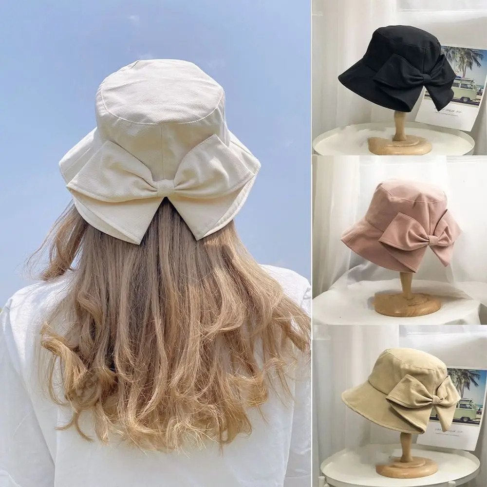 Women Cotton Fabric Cotton Bucket Hats High Quality 10 Colors Unisex Women Summer Hat Sunbonnet Cap Outdoor Fisherman Hat 250320