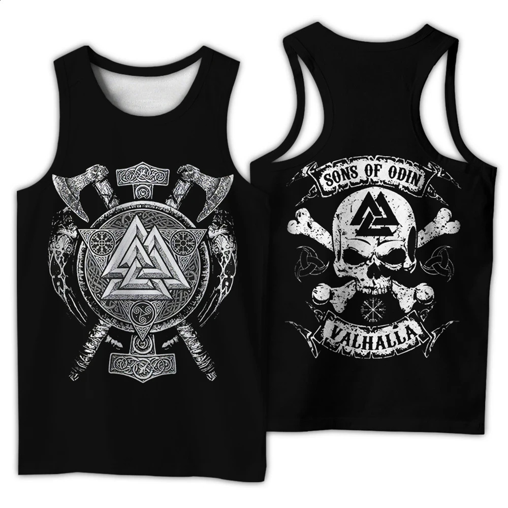 Retro Tree of Life Symbol Tattoo Crow Tank Top 3D Printed Fashion Classic Mens Sleeveless Summer Hip Hop Style Clothing 250319