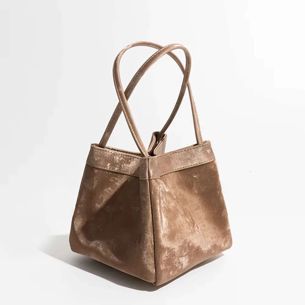 Hot Sales Fashion Silk Women With Top Handles Bucket Bag Suede Leather Female Party Handbag Custom Name Multiple Lady Sho