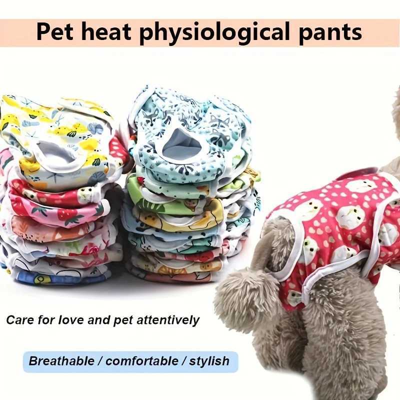 Female cute washable male dog diaper reusable highly absorbent leak proof male dog diaper 6-color dog physiological pants Y250320