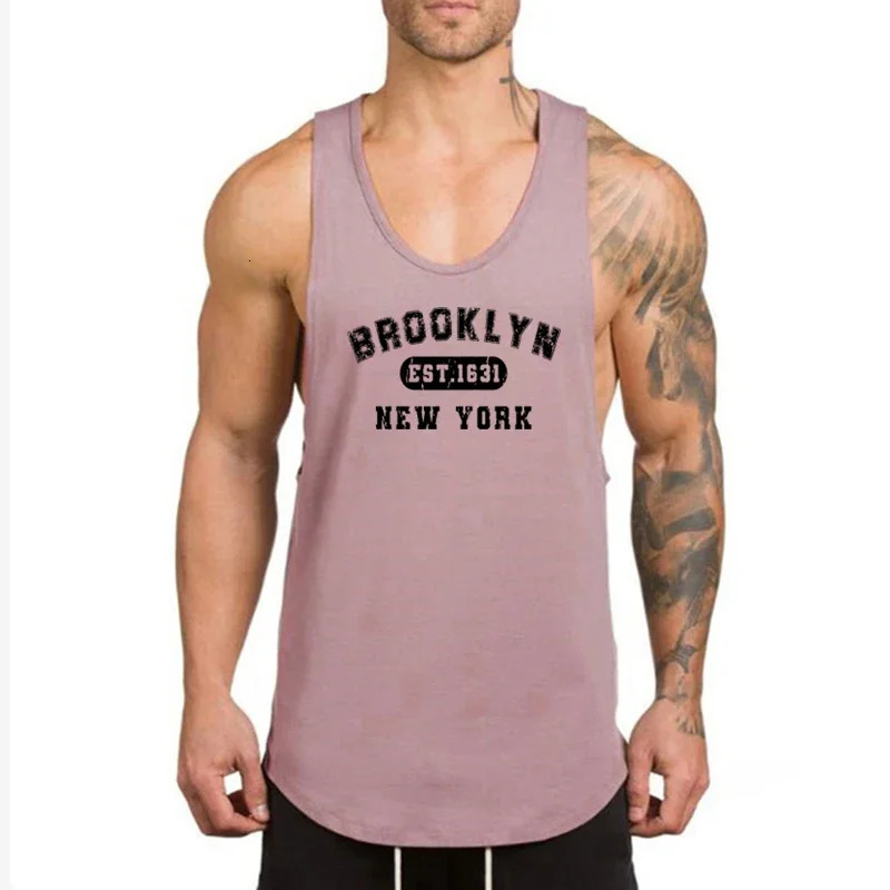 Summer Cotton Breathable Workout Tank Tops Mens Bodybuilding Muscle Sleeveless Shirt Casual Fashion Clothing Gym Fitness Vests 250320