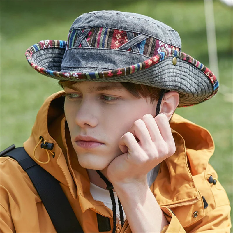 Fashion Summer Bucket Hat Outdoor Camping Cap Hiking Fishing Hats Fishing Accessories Bike Accessories Cowboy Hats Sun Caps 250320