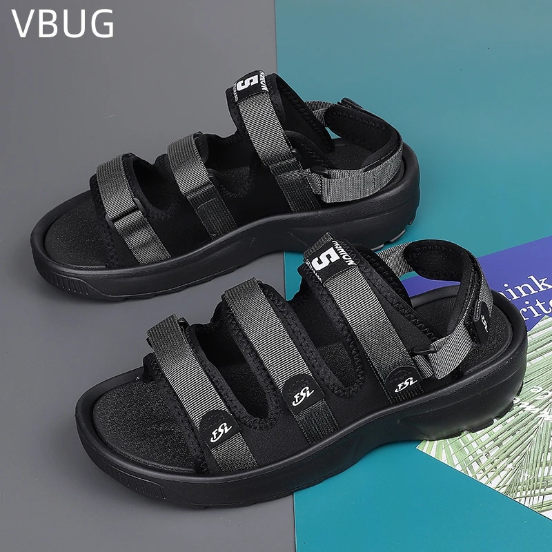 Trendy All match Mens EVA Sandals Thick Bottom Outdoor Lightweight and Comfortable Shoes Trendy All match Breathable Sandals 250317