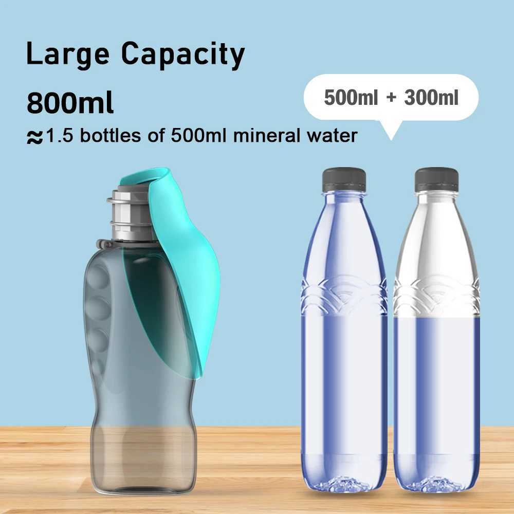 Foldable 800ml pet dog drinking bowl for hiking outdoor activities leak proof and dog drinking bowls Y250319