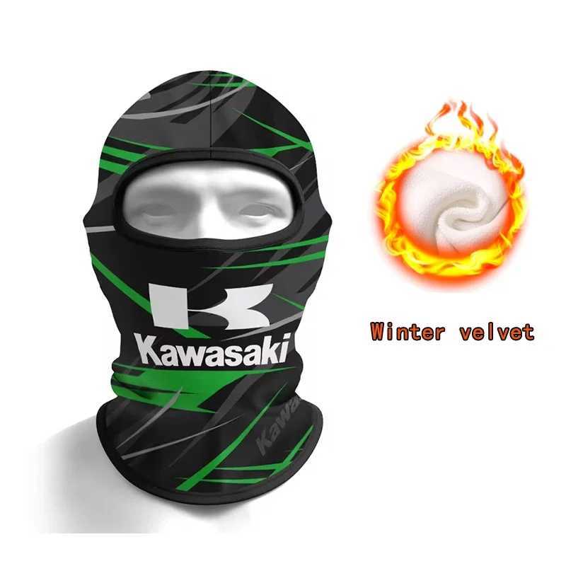 New Kawasaki Riding Windproof and Dustproof Face Mask Motorcyc Sunscreen and Warmth Face MaskXJ250320