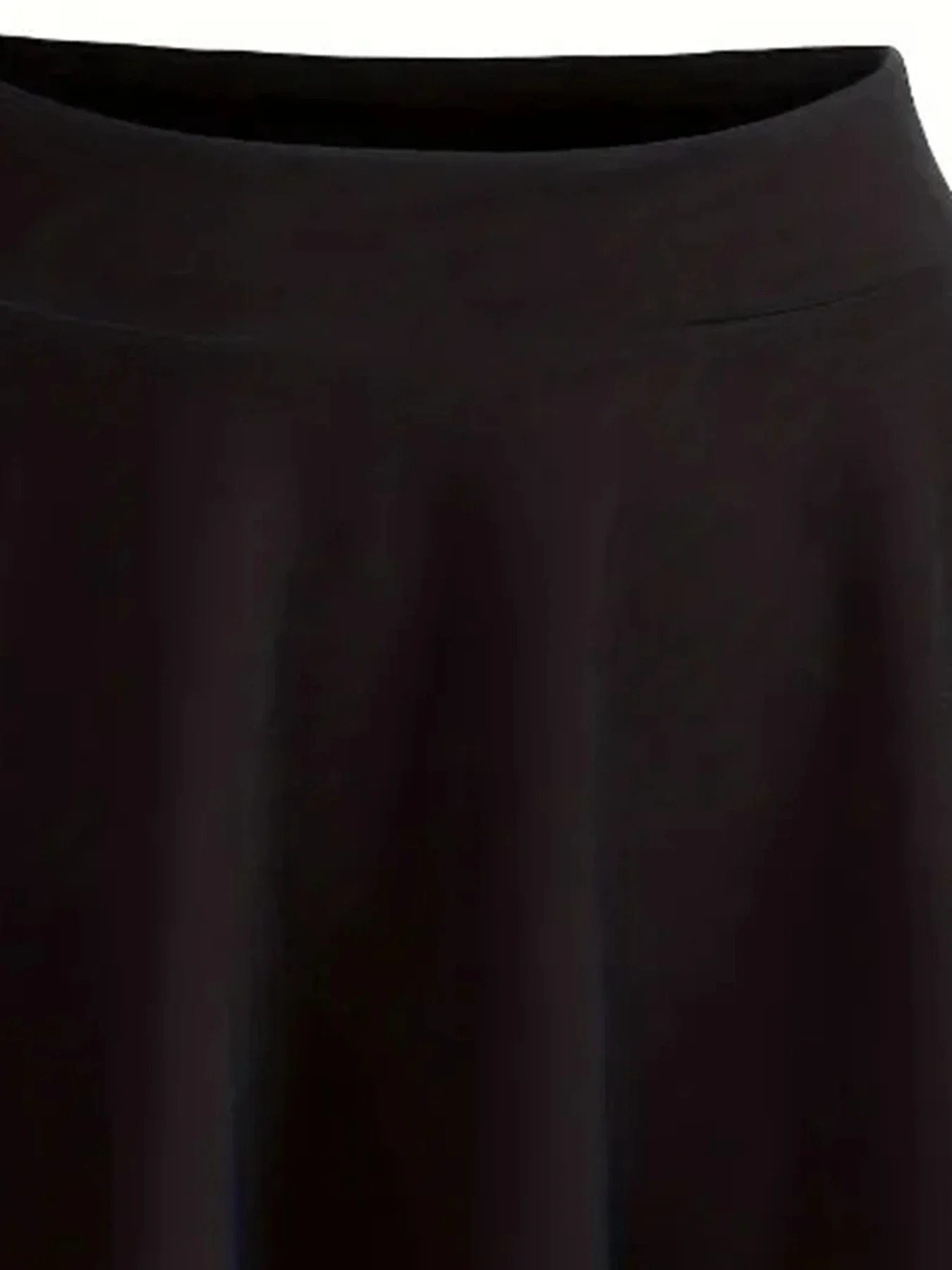 Womens Fashion Plus Size 1XL-5XL Preppy Skirt Ladies Casual Solid Elastic High Rise Slight Stretch A-line Mini Skirt 250320