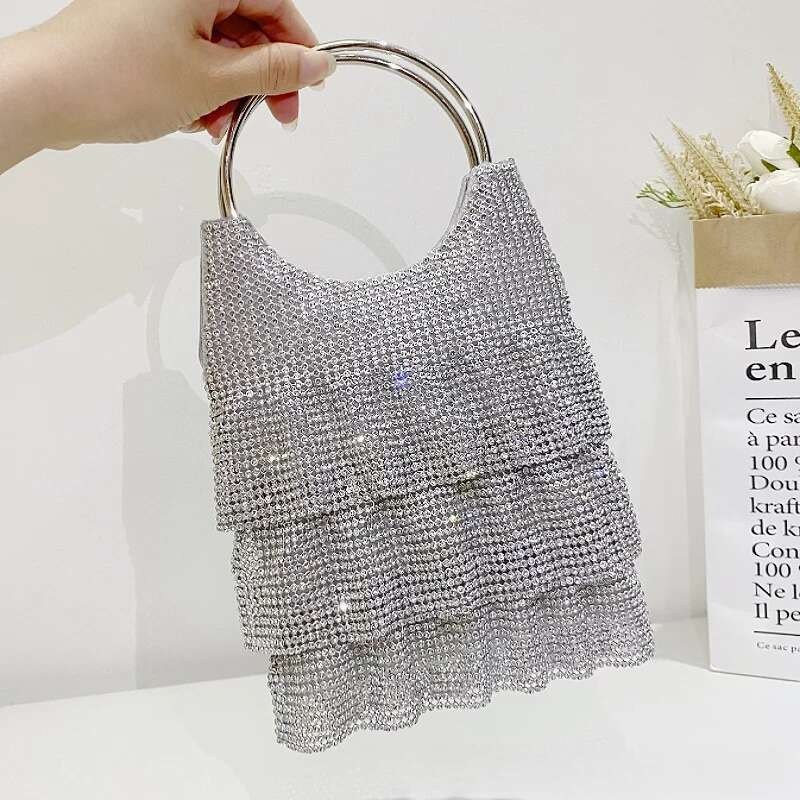 Rhie Evening Bg Sparkly Dia Shoulder Bag For Women Party Wedding Prom Clutch Purse And Handbags
