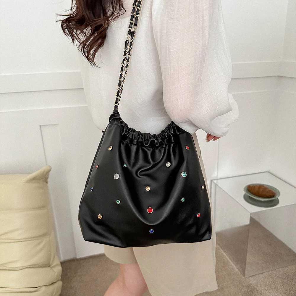 Womens shoulder bag PU leather casual fashion composite handbag large capacity chain homeless cross bag shopping bag Y250319